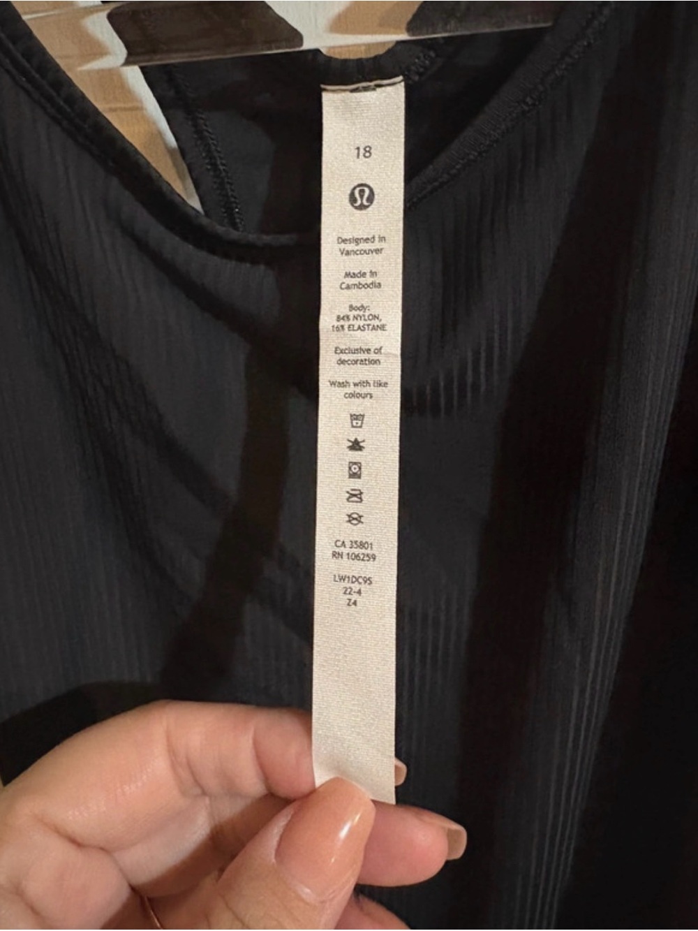 Lululemon Black Ribbed Base Pace Racerback Tank - Picture 3 of 5
